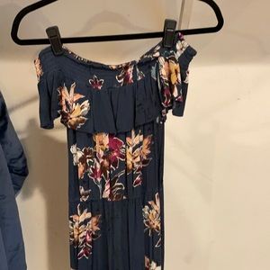 Off the Shoulder Maxi Dress with a Medium Slit